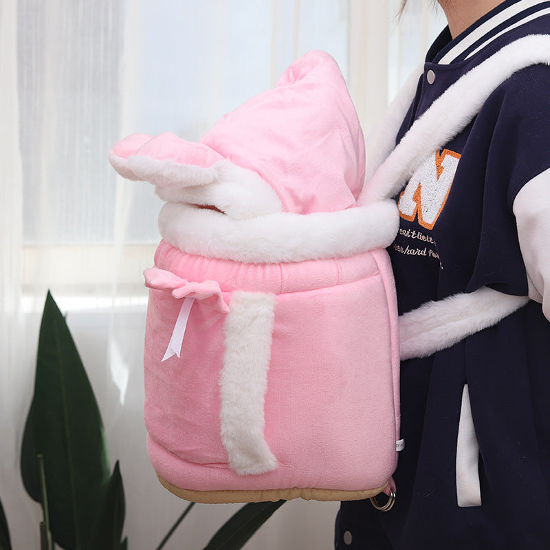 Factory Direct Sales Pets Go Out Backpack Indoor Cat Nest Integrated Cute Style Pets Supplies Pets Bags, Soft and Warm
