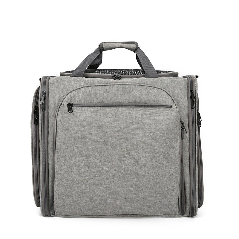 Wholesale Pet Bag Going Out Portable Cat Double Expansion Bag Breathable Large Capacity Foldable Pet Outdoor Bag Oblique Span Bag