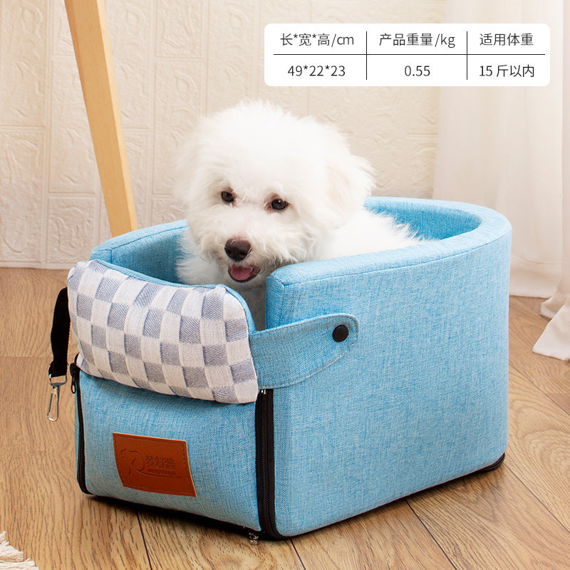 Customized New car color matching pet nest portable dog safety seat long-distance car cat seat cushion anti-displacement