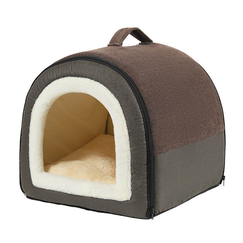 Wholesale Pet Warm Pet Nest Household Winter Dog House Cat Nest Sleeping Portable Zipper Universal in All Seasons