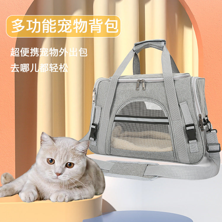 New pet bag portable cat bag dog outing bag crossbody pet bag Breathable Pet Car Bag