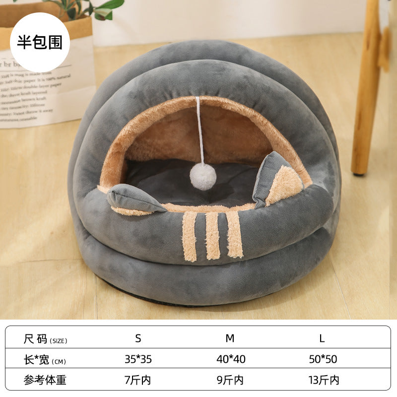 Manufacturer Cat Litter Pet Semi-closed Pet House Dog Bed Cat House Wholesale