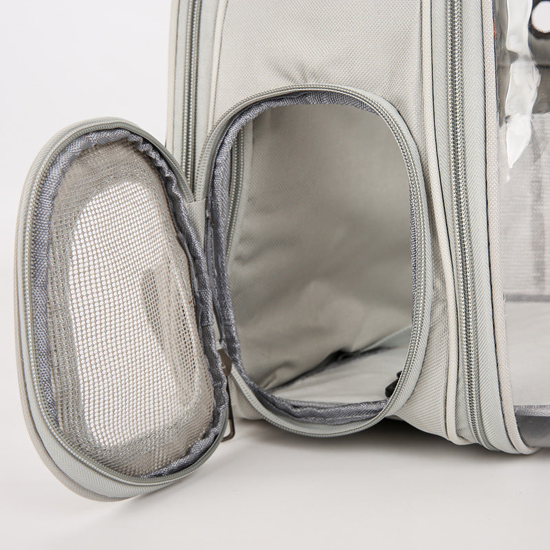 Pet backpack Going out Portable transparent space capsule Pet bag Panoramic Dog/ Cat supplies Breathable backpack Big room