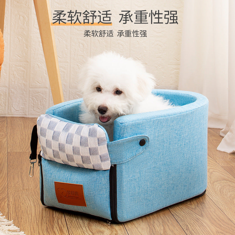 Customized New car color matching pet nest portable dog safety seat long-distance car cat seat cushion anti-displacement
