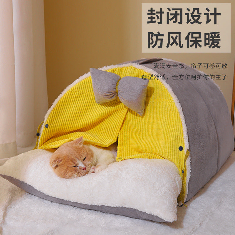 Manufacturer's Hot-selling Cat House, Dog house, Semi-closed four-season universal portable litter Pet Bed, warm and breathable Pet house