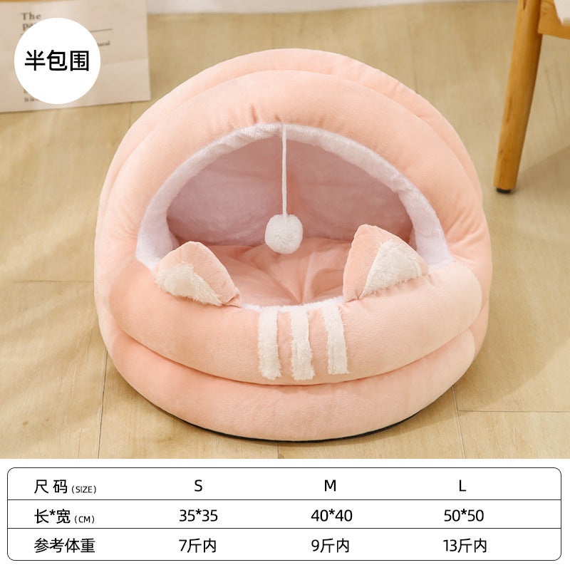 Manufacturer Cat Litter Pet Semi-closed Pet House Dog Bed Cat House Wholesale