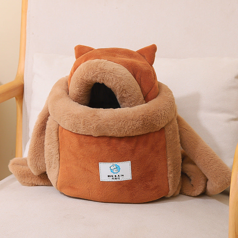Factory Direct Sales Pets Go Out Backpack Indoor Cat Nest Integrated Cute Style Pets Supplies Pets Bags, Soft and Warm