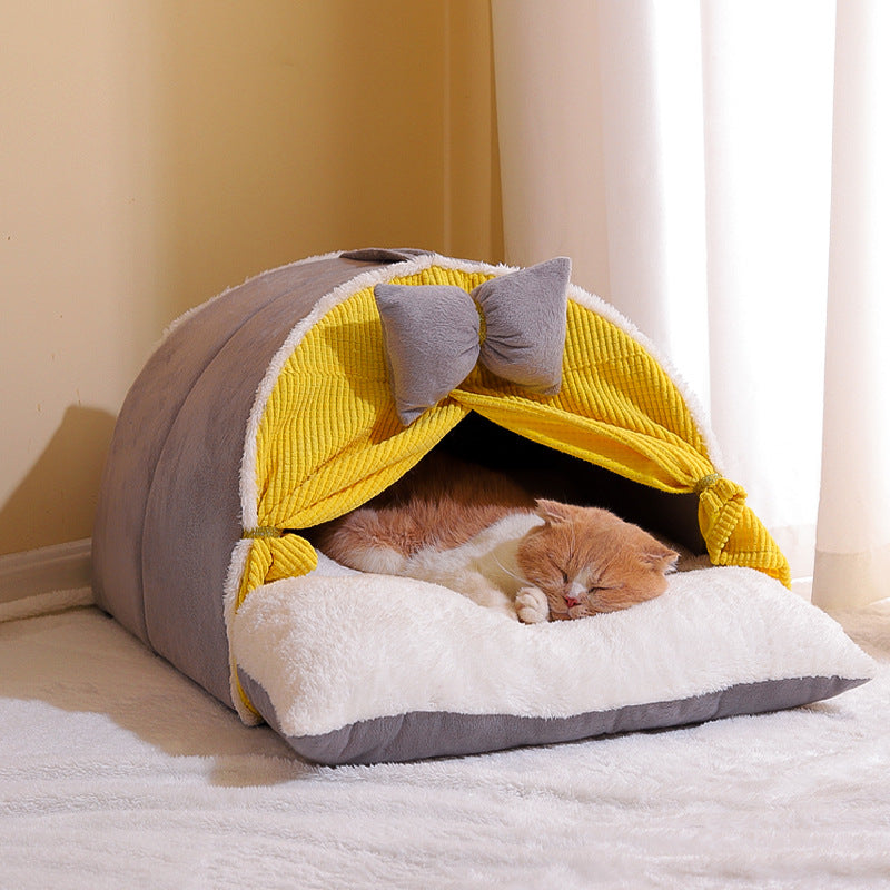 Manufacturer's Hot-selling Cat House, Dog house, Semi-closed four-season universal portable litter Pet Bed, warm and breathable Pet house